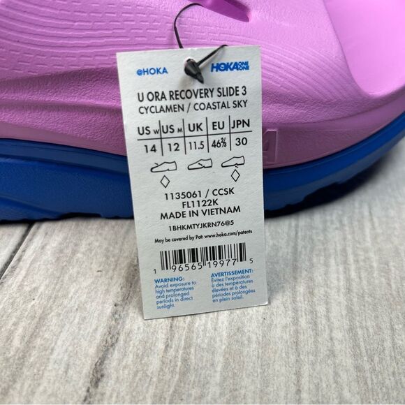 Hoka One One Ora Recovery Slide 3 Purple Blue Slide Comfort Shoe Mens Size 12 13 - Picture 10 of 11